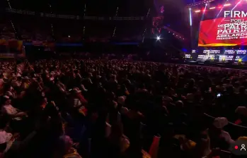 Masiva asistencia tuvo el acto político del aspirante a la presidencia Abelardo de la Espriella, celebrado en Bogotá. FOTO tomada de redes sociales