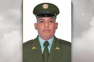 Jaisson Jiménez Charrys, patrullero asesinado en Sardinata, Norte de Santander. FOTO: TOMADA DE TWITTER @DirectorPolicia
