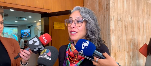En la imagen Maria José Pizarro, la senadora interrumpida por el video porno. FOTO: TOMADA DE TWITTER @PizarroMariaJo