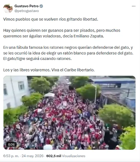 Benedetti dice que Petro solo hace “análisis político” cuando sale en redes a apoyar a Cepeda, pero realmente viola la ley
