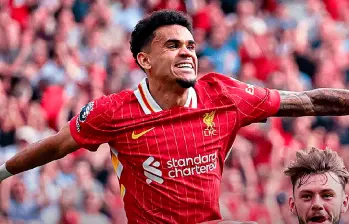 Luis Díaz, una de las figuras de la Premier League. FOTO X-LIVERPOOL