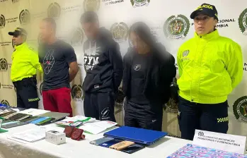 Estos fueron los detenidos en Medellín tras el megaoperativo internacional. FOTO: Cortesía
