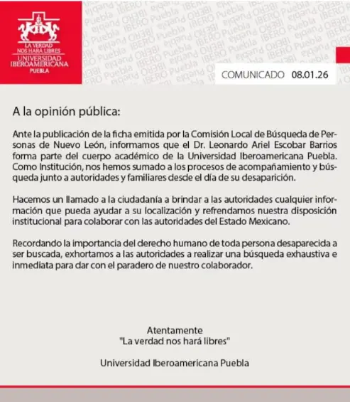 La misteriosa desaparición de académico colombiano en México; esto es lo que se sabe