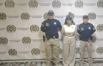 Ciudadana venezolana capturada por delitos cometidos en República Dominicana. Está a la espera de extradición. FOTO: ALCALDÍA DE MEDELLÍN