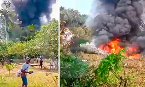 ATENCIÓN | Avión de la FAC explotó en Puerto Leguízamo, Putumayo: murieron cerca de 90 personas