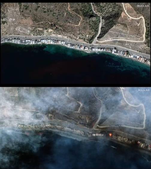 El antes y después en Los Ángeles, California, tras los incendios. FOTO: Tomada de Instagram @Architecturediscuss