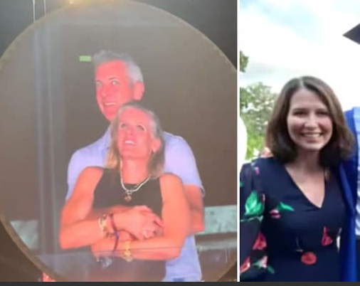 Megan Kerrigan Byron, reaccionó de manera simbólica ante el video difundido por redes sociales de la infidelidad de su esposo. Imagen tomada de redes sociales. 