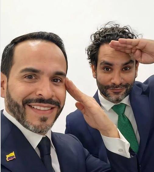 El presidente Abelardo de la Espriella y Julián Andrés Díaz Zambrano. Foto: Redes sociales