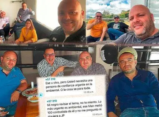 Uno de los apartes del mencionado chat “Amigos” donde se habrían coordinado el entramado corrupto en el Amva. FOTO: EL COLOMBIANO