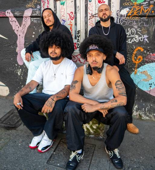 De izquierda a derecha arriba, Ily Wonder y Juan Sinatra. Abajo Oblivion’s Mighty Trash y Mañas Rufino. Foto Cortesía. 