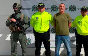 Lorenzo Dei Meneghetti, alias Lorenzo, fue capturado tras labores de inteligencia conjunta entre Colombia y Europa. Foto: Policía Nacional. FOTO: CORTESÍA POLICÍA NACIONAL