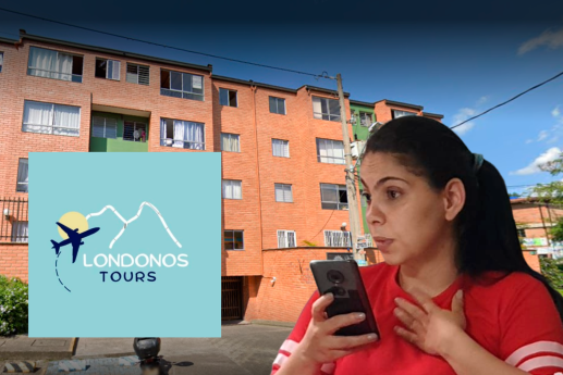 Sandra Milena Londoño Gómez indicaba a sus clientes que la sede de su agencia en el edificio residencial Villa Florida II de Medellín. FOTOS CORTESÍA 