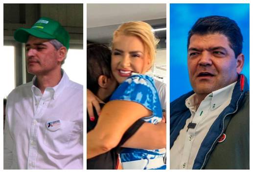 Juan Diego Gómez, Andrés Julián Rendón y Liliana Rendón oficializaron sus aspiraciones para gobernar a Antioquia y Medellín, respectivamente. <b>FOTOS CORTESÍA</b>