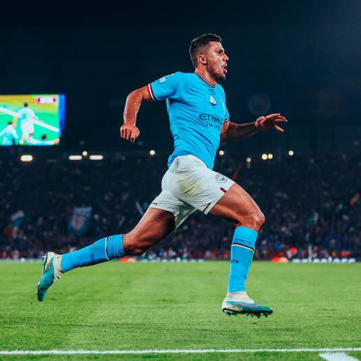 Rodri fue el anotador del único gol de la final de la Champions-2023. FOTO TWITTER MANCHESTER CITY