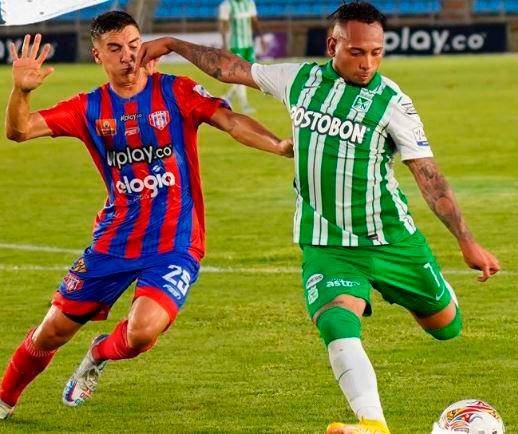 Jarlan Barrera fue el hombre gol en Nacional ante el Unión Magdalena. FOTO DIMAYOR