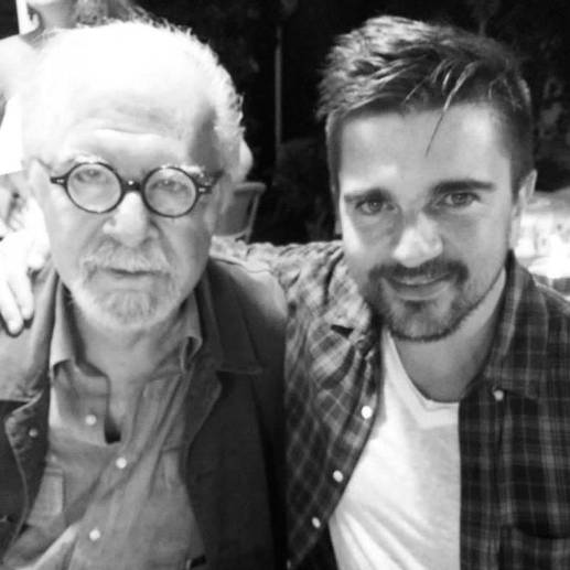 Imagen de Juanes con el fallecido maestro Fernando Botero, que el músico subió en sus redes sociales. FOTO tomada de X.