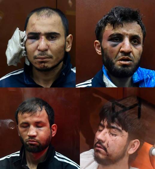 Así fueron presentados los sospechosos en el juzgado. FOTOs AFP