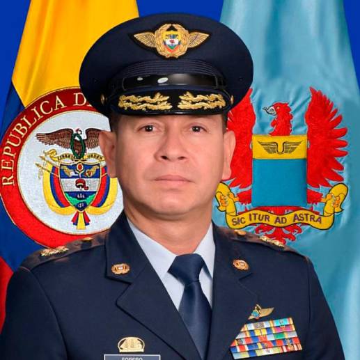El general Danysh Adey Forero Camacho, de la Fuerza Aeroespacial Colombia. FOTO: CORTESÍA FF.MM.