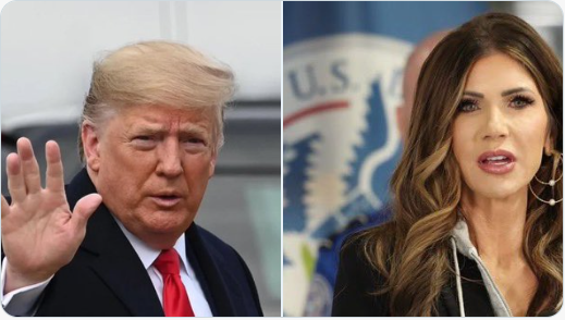 Donald Trump y Kristi Noem. Foto: redes sociales