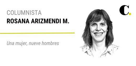 Una mujer, nueve hombres