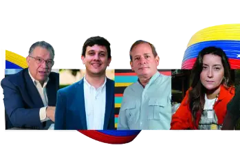 De izquierda a derecha: Enrique Márquez; Jesús Armas; Juan Pablo Guanipa; Rocío San Miguel; Juan Carlos Caguaripano y Javier Tarazona. FOTO cortesía