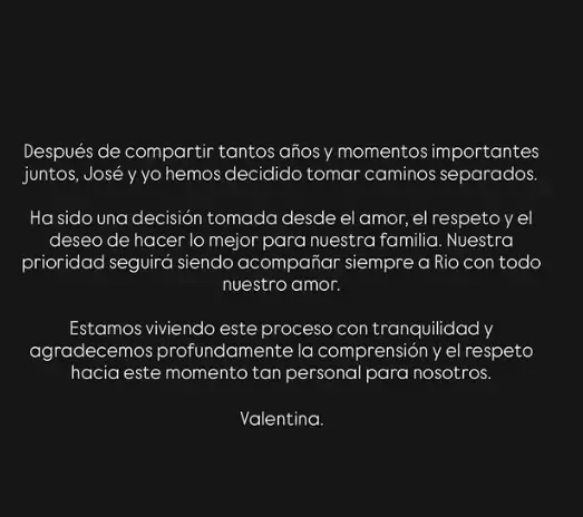 Ferrer anunció tres días antes que ambos decidieron tomar caminos separados tras varios años juntos. FOTO: Redes sociales