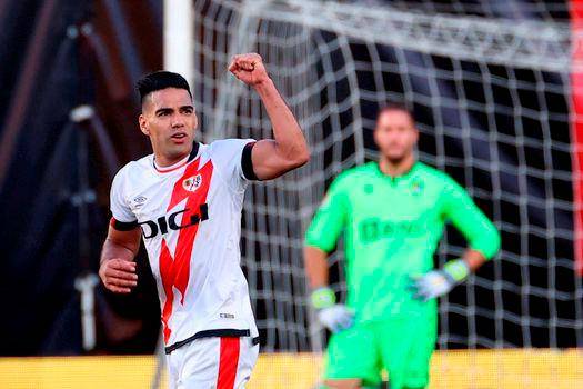 Falcao suma 5 goles con el Rayo, uno de ellos al Real Madrid. FOTO: EFE