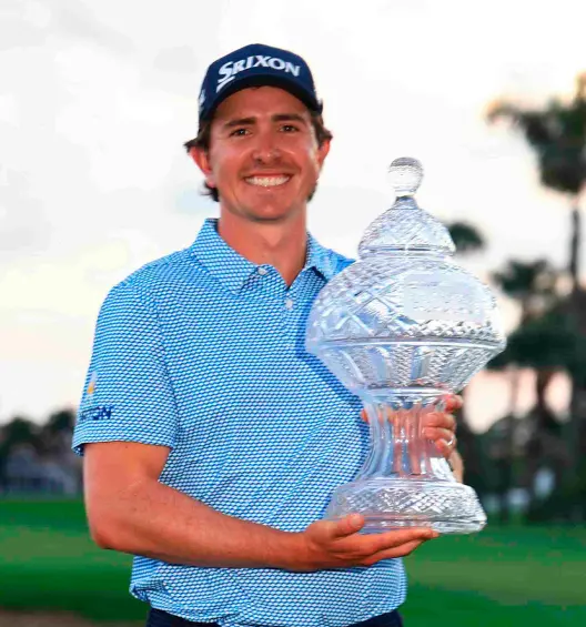 El antioqueño Nicolás Echavarría logró su tercer triunfo en el PGA Tour, en su cuarto año como profesional. FOTO TOMADA X@PGATOUR