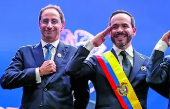 La logística de la jornada fue histórica y marcó varios hitos, empezando por los símbolos. Foto: Presidencia
