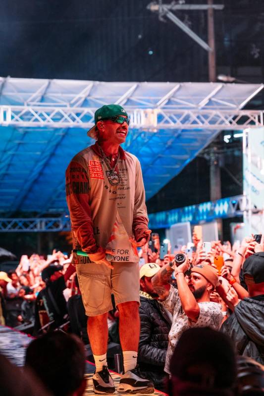 Ferxxo cantó nuevos temas cómo “Normal” y “Prohibidox” en un set que también incluyó favoritas como “La inocente”. FOTO: Cortesía