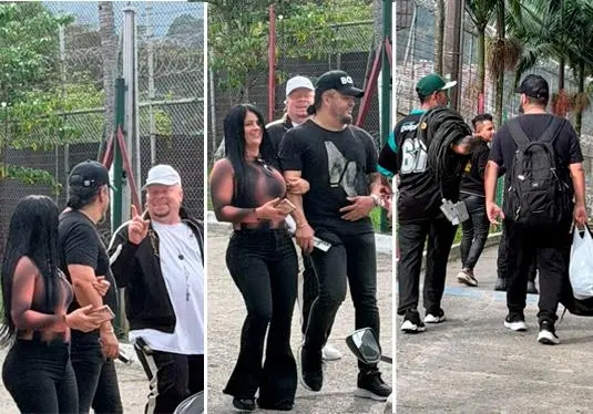 Imágenes del artista Nelson Velásquez en la cárcel de Itagüí, durante la fiesta del miércoles. FOTOS: Cortesía Claudia Carrasquilla