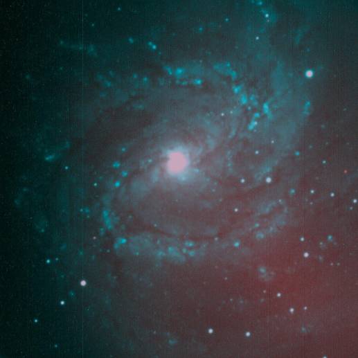 Esta es una de las imágenes recientes que capturó la cámara de la institución antioqueña para probarla. Se trata de la galaxia de los Mil Rubíes de la constelación de Hydra. FOTO<b><span class="mln_uppercase_mln"> instituto de física u de a. </span></b>