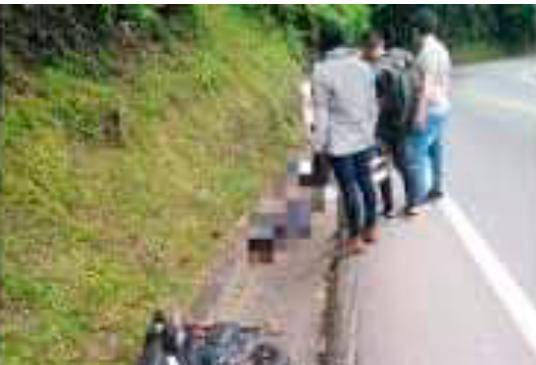Esta es la imagen que ha circulado de la pareja asesinada en plena carretera a Bogotá. FOTO CORTESÍA