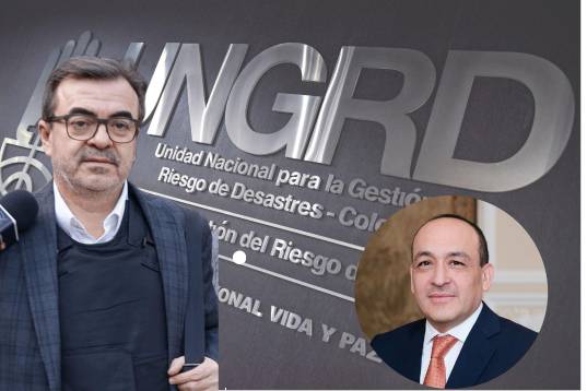 Olmedo López (izq.), exdirector de la UNGRD cruzaba mensajes con Vladimir Fernández, hoy magistrado de la Corte Constitucional, cruzaban mensajes sobre reuniones y nombramientos. FOTOS: Colprensa