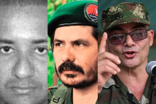 ’Chiquito Malo’, ‘Pablito’ e ‘Iván Mordisco’, objetivos de alto valor en Colombia. Fotos: cortesía