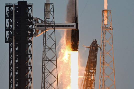Llegan cuatro nuevos tripulantes a la Estación Espacial Internacional. FOTO: AFP