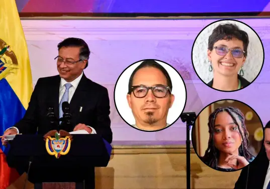 Los delegados presidenciales ante los CSU de la Universidad de Antioquia, Wilmar Mejía; de la Universidad Nacional, María Alejandra Rojas, y de la Universidad Popular del César, Juliana Guerrero. FOTO COLPRENSA