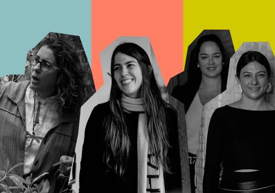 De izquierda a derecha: Diana Wiesner, María Adelaida Herrera, Jimena Londoño y Laura Escobar: FOTOS: cortesías. COLLAGE: José Manuel Rodríguez. 