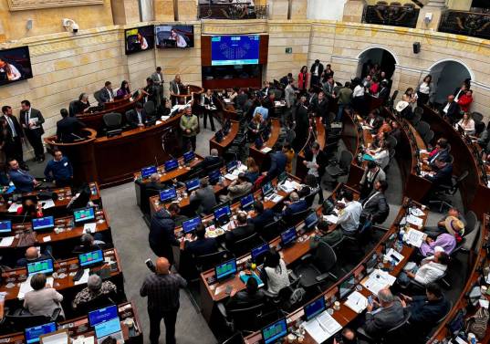 La plenaria aprobó con 49 votos a favor y 33 en contra la ponencia del Gobierno y destrabó la discusión. FOTO JAVIER GONZÁLEZ PENAGOS 