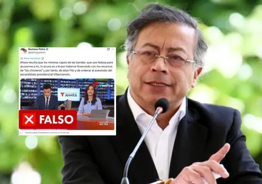 La cadena de noticias Telemundo desmintió al presidente Petro sobre un trino que publicó contra el mandatario Daniel Noboa, de Ecuador. Fotos: Colprensa y Telemundo
