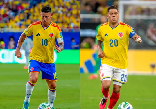 James Rodríguez y Juan Fernando Quintero, dos creativos que serán difíciles de reemplazar en la Selección. FOTOS JUAN ANTONIO SÁNCHEZ