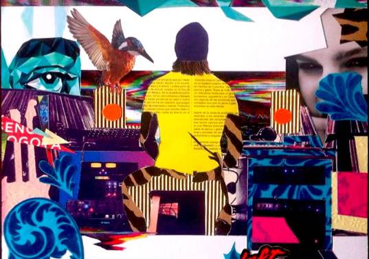 <i>El productor</i>. Collage de Mario Tachack Art