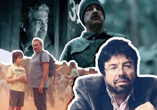 El eternauta y Estado de fuga, arriba. Abajo, Sirat y Un poeta; series y películas nominadas este año a los Premios Platino. FOTOS Cortesía