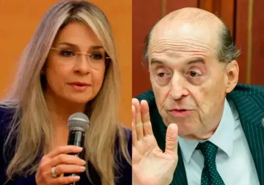 Vicky Dávila, precandidata presidencial, y Álvaro Leyva, excanciller. FOTO COLPRENSA. 
