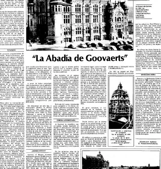 un artículo de 1987 que hablaba sobre la construcción del edificio. FOTO: Archivo.