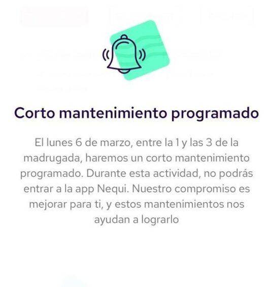 “No podrás entrar a la app de Nequi”: app advierte a usuarios inconvenientes en estos días