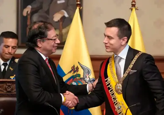 Los aranceles agitan el pulso entre el gobierno del presidente Gustavo Petro, en Colombia, y el de Daniel Noboa, en Ecuador. FOTO COLPRENSA