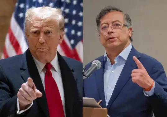 Presidente de Estados Unidos, Donald Trump; y presidente de Colombia, Gustavo Petro. Foto: Getty y Presidencia