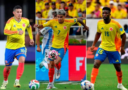 James Rodríguez, Luis Díaz y Jefferson Lerma hombres clave en el proceso de Néstor Lorenzo, con miras al Mundial de México, Canadá y Estados Unidos 2026. FOTO GETTY