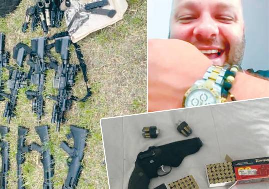 Miguel Quintero, para quien pedirán medida de aseguramiento intramural, ha aparecido en chats exhibiendo sus lujos, pero también armas hasta de largo alcance. Fotos: <b><span class="mln_uppercase_mln">expediente y cortesía</span></b>